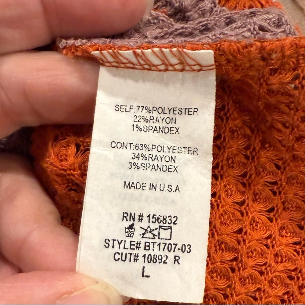 Bibi Multicolor Patchwork Waffle Knit Top - image 5